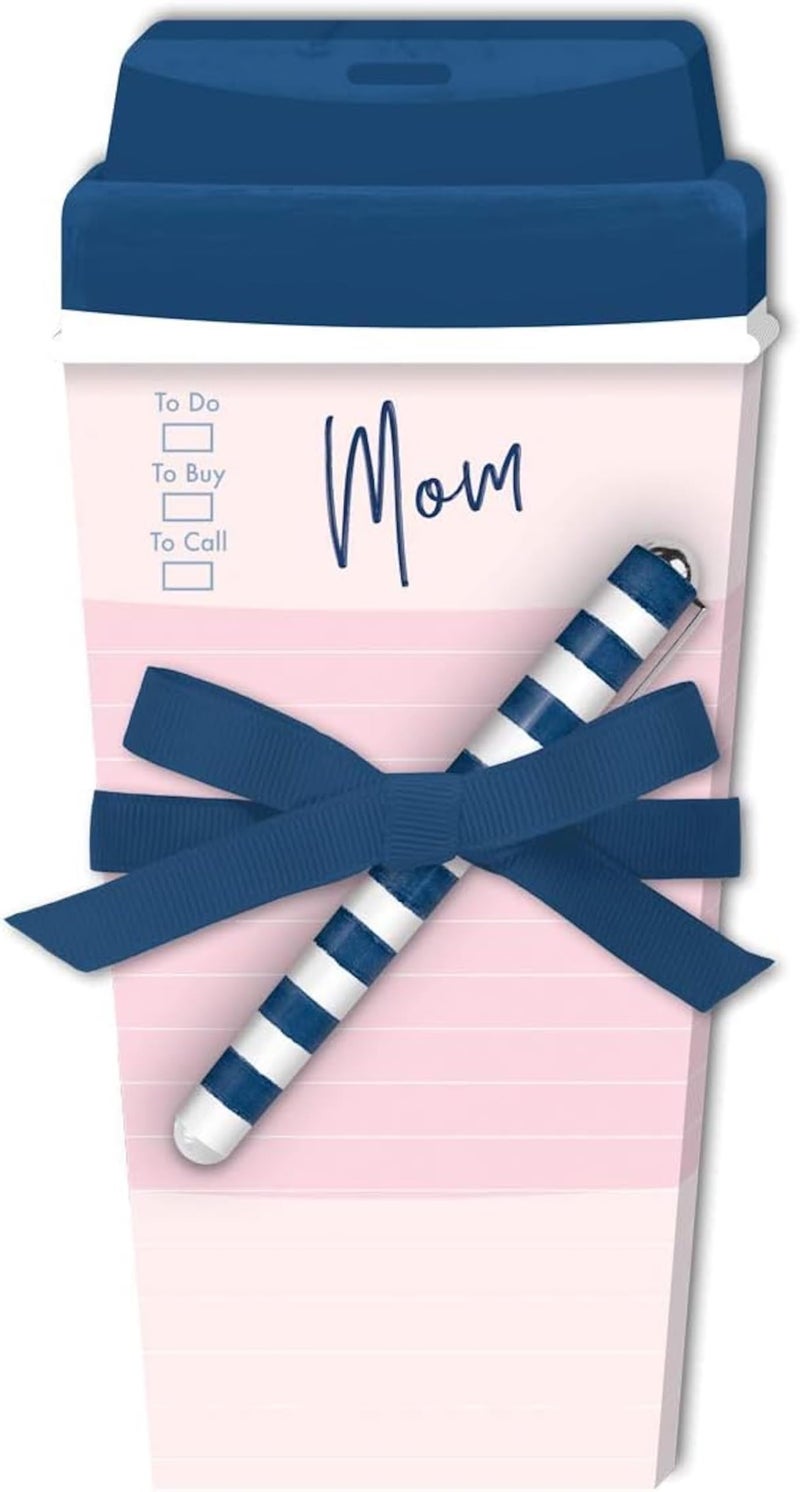 Lady Jayne Mom Coffee Cup Die-Cut Note Pad with Pen, 4" x 8" (11900)